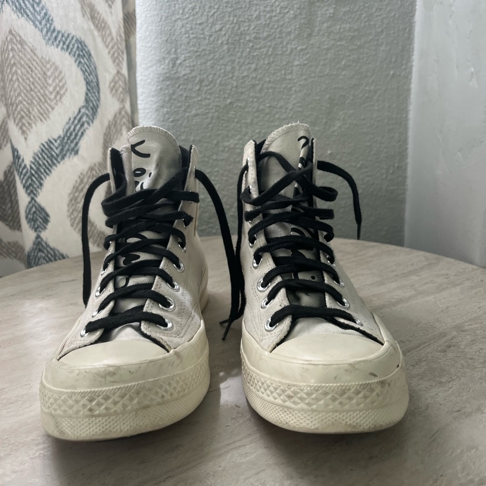 High-Top Sneakers with Black Laces